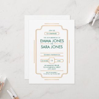 Elegante invitación a la celebración de cumpleaños