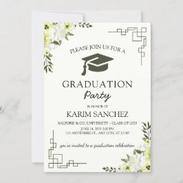 Elegante invitación a la celebración de graduación