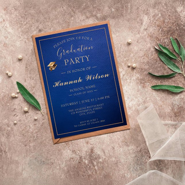 Elegante invitación a la celebración de graduación (Subido por el creador)