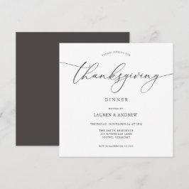 Elegante Invitación a la cena de Acción de Gracias