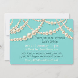 Elegante invitación a la cena de cumpleaños de Pea