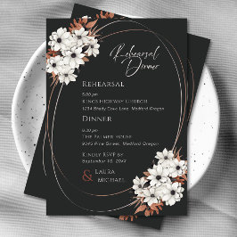 Elegante Invitación a la cena de ensayo floral