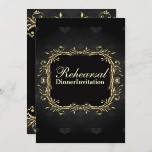 Elegante Invitación a la cena de ensayo formal de 