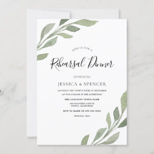 Elegante Invitación a la cena de los ensayos de ho