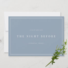 Elegante invitación a la cena de un ensayo azul tu