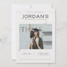 Elegante invitación a la ceremonia de graduación