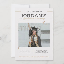 Elegante invitación a la ceremonia de graduación