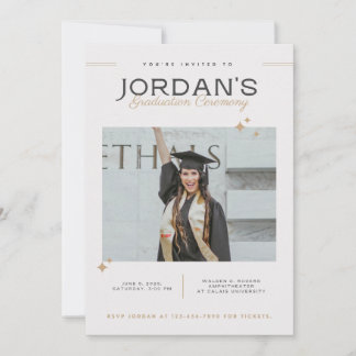 Elegante invitación a la ceremonia de graduación