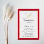 Elegante invitación a la ceremonia de graduación<br><div class="desc">Una elegante tarjeta de ceremonia de graduación con oro falso. Los detalles del texto y la imagen se pueden personalizar.</div>