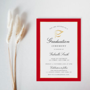Elegante invitación a la ceremonia de graduación