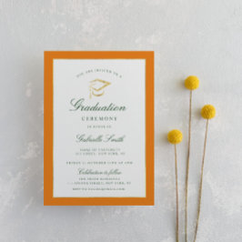 Elegante invitación a la ceremonia de graduación d