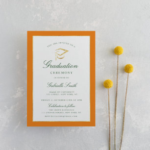Elegante invitación a la ceremonia de graduación d