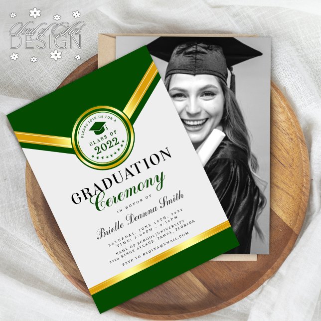 Elegante invitación a la ceremonia de graduación d (Subido por el creador)