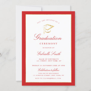 Elegante invitación a la ceremonia de graduación r