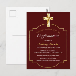 Elegante Invitación a la confirmación de los Boys