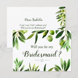 Elegante Invitación a la dama de honor del Boho Ga