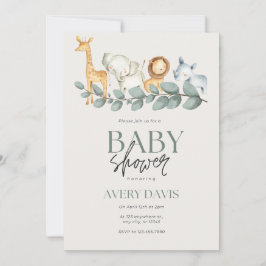 elegante invitación a la ducha de bebé adorables a