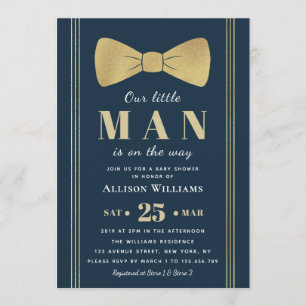 elegante invitación a la ducha de bebé de la marin