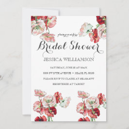 Elegante Invitación a la ducha de flores silvestre
