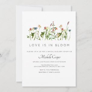 Elegante Invitación a la ducha de flores silvestre