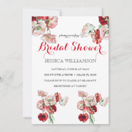 Elegante Invitación a la ducha de flores silvestre