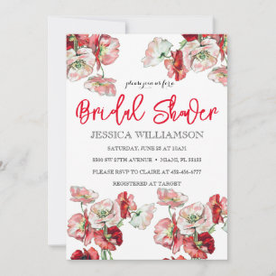 Elegante Invitación a la ducha de flores silvestre