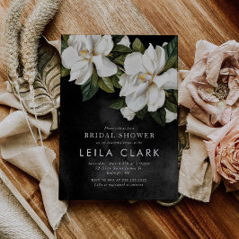 Elegante invitación a la ducha de la Magnolia Blan