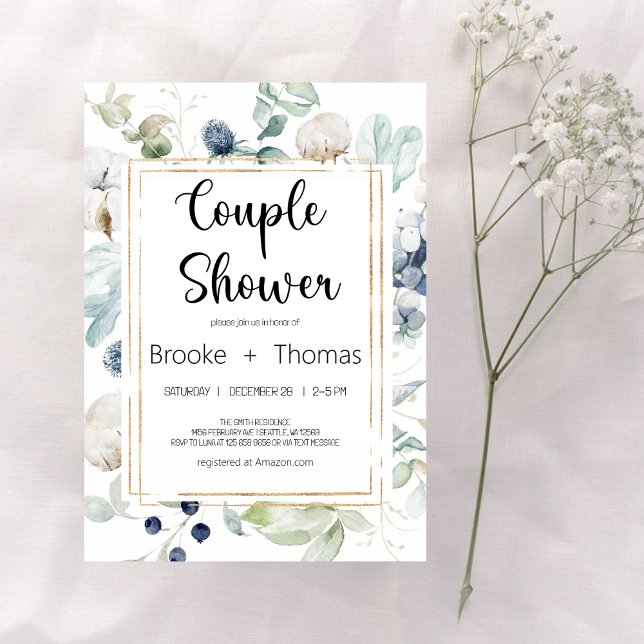 Elegante Invitación a la ducha de las parejas (Subido por el creador)