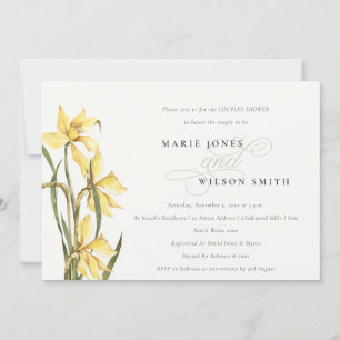 Elegante Invitación a la ducha de las parejas de D
