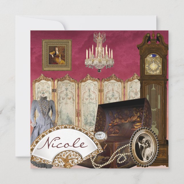 ELEGANTE Invitación a la ducha de novia (Anverso)