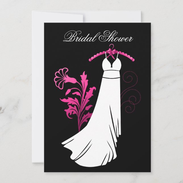Elegante Invitación a la ducha de novia (Anverso)