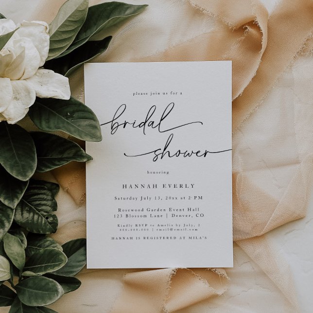 Elegante Invitación a la ducha de novia (Subido por el creador)