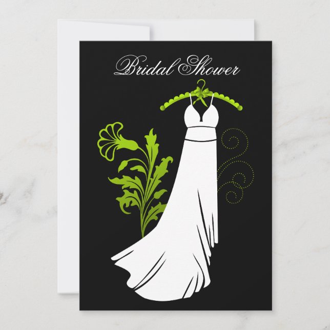 Elegante Invitación a la ducha de novia (Anverso)