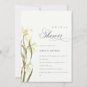 Elegante Invitación a la ducha de novia de Daffodi