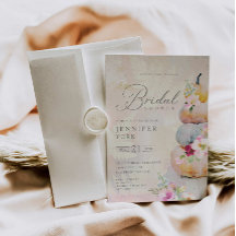 Elegante Invitación a la ducha de novia de la cala