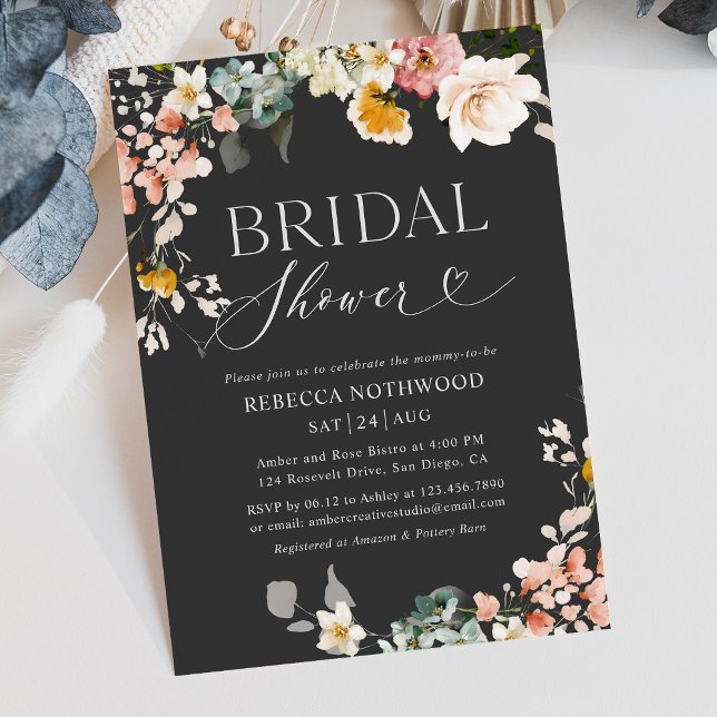 Elegante Invitación a la ducha de novia del Boho o (Subido por el creador)