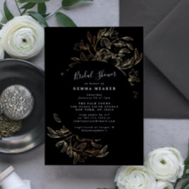 Elegante Invitación a la ducha de novias botánicas