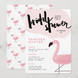 Elegante Invitación a la ducha de novias con flame