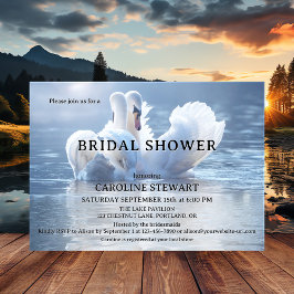 Elegante Invitación a la ducha de novias en el lag