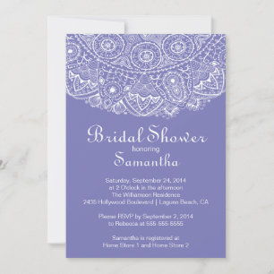 Elegante invitación a la ducha nupcial de encaje v