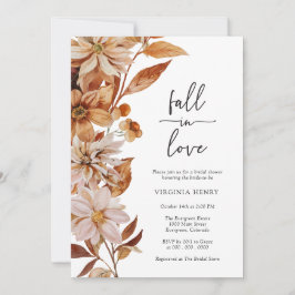 Elegante Invitación a la ducha nupcial de otoño