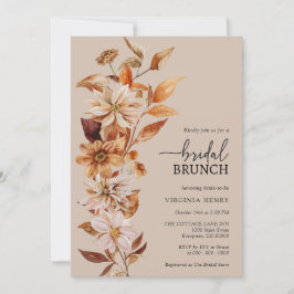 Elegante Invitación a la ducha nupcial de otoño