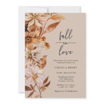 Elegante Invitación a la ducha nupcial de otoño
