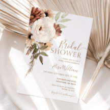 Elegante Invitación a la ducha nupcial del Boho