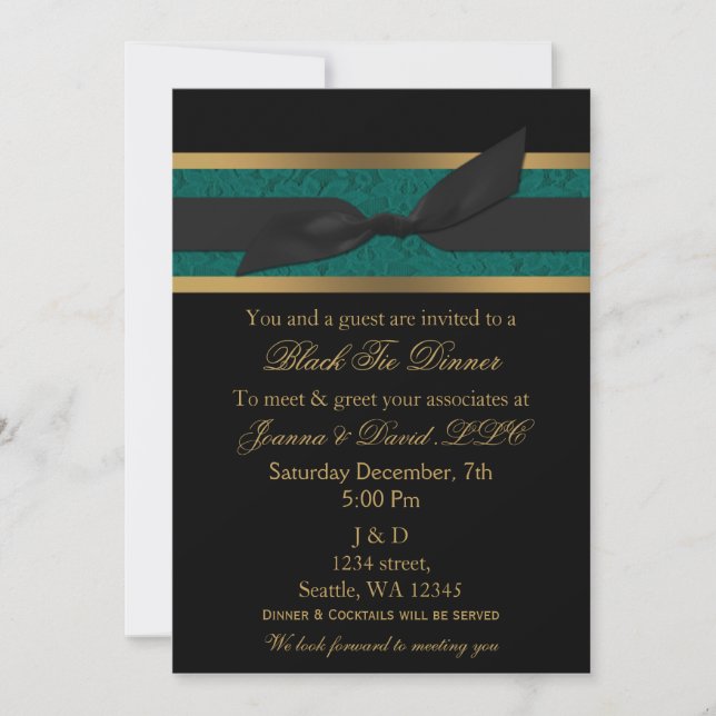 Elegante Invitación a la fiesta corporativa de Aqu (Anverso)