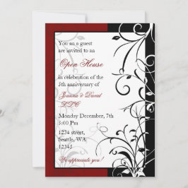 Elegante invitación a la fiesta corporativa roja