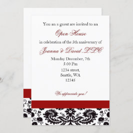 Elegante invitación a la fiesta corporativa roja