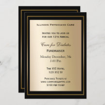 elegante invitación a la fiesta de Black Gold Corp