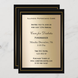 elegante invitación a la fiesta de Black Gold Corp