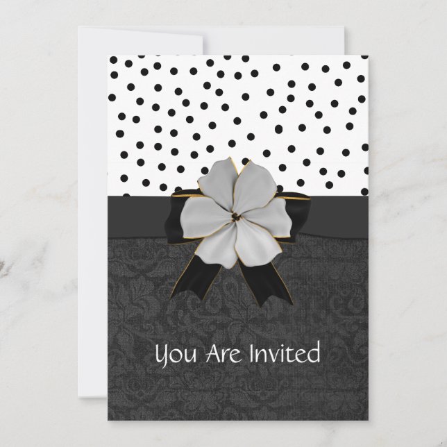 Elegante invitación a la fiesta de compromiso blan (Anverso)